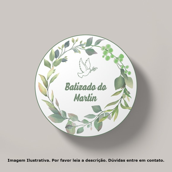 Tag Personalizada Batizado Verde