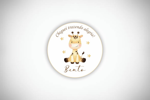 Tag Personalizada Nascimento Girafinha