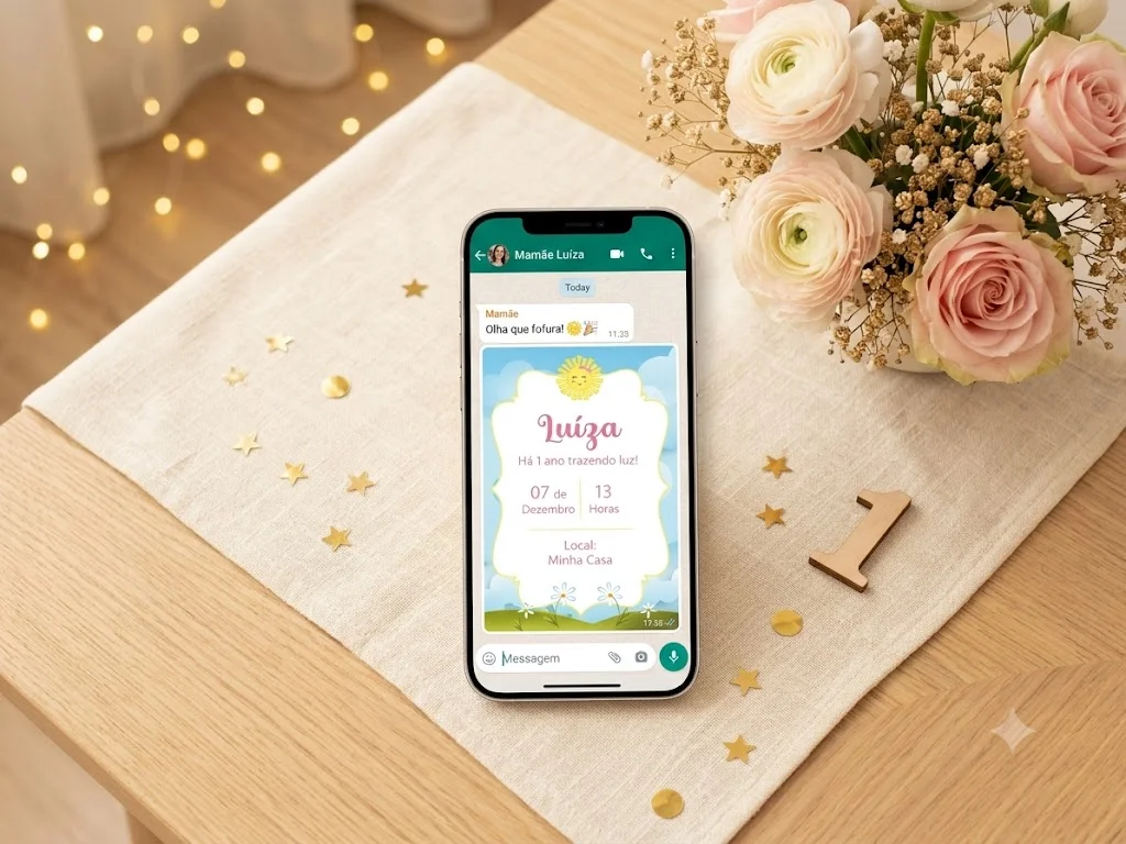 Convite Digital Personalizado Sunshine - Imagem 1