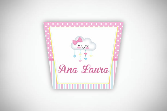 Adesivo Personalizado Balde Pipoca Chuva de Amor