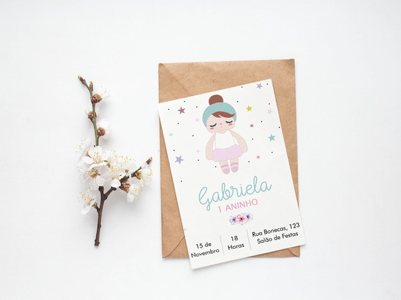 Convite Digital Personalizado Metoo Doll