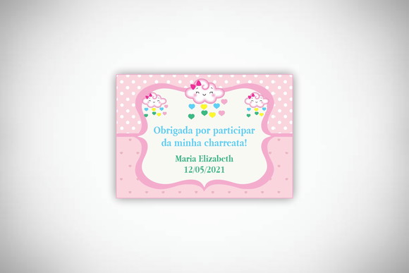 Tag Agradecimento Chuva de Amor Personalizada