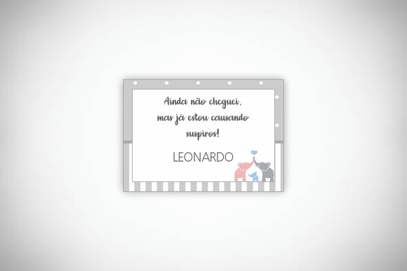 Tag Personalizada Suspiro Elefantinho