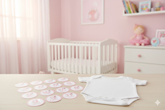 Kit Adesivo Mesversário Personalizado Bailarina