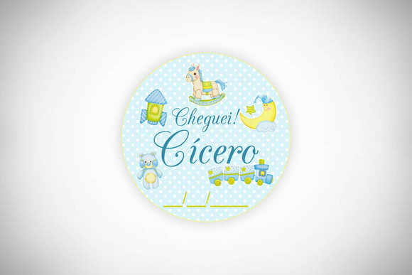 Tag Personalizada Cheguei Menino