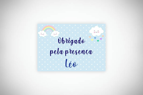 Tag Personalizada Chuva de Amor Azul