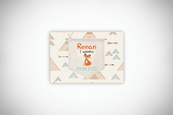 Tag Agradecimento Raposa Personalizada