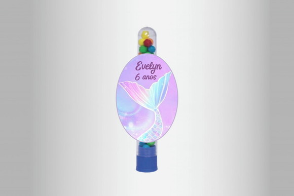 Adesivo Personalizado Tubete Sereia