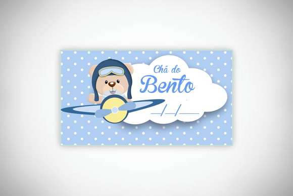 Tag Personalizada Ursinho Aviador