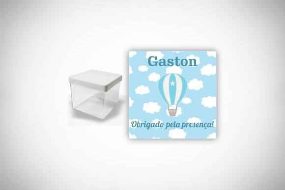 Adesivo Personalizado Caixa Acrílica Balão