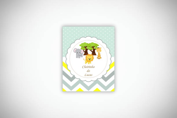 Etiqueta Personalizada Álcool Gel Safari Baby