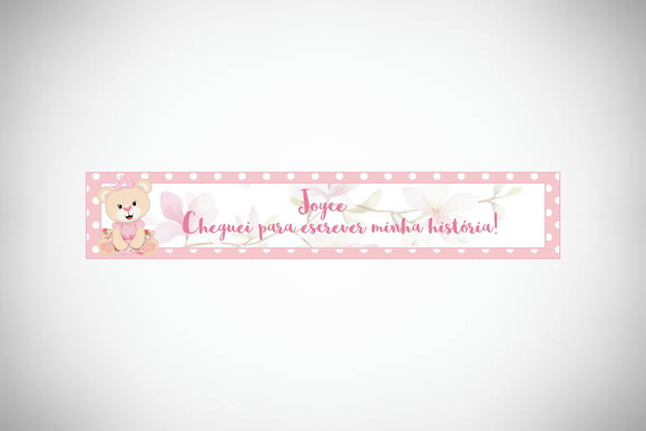 Adesivo Lápis Ursinha Princesa (20 Unidades)