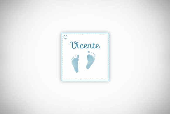 Tag Personalizada Quadrada Pezinhos