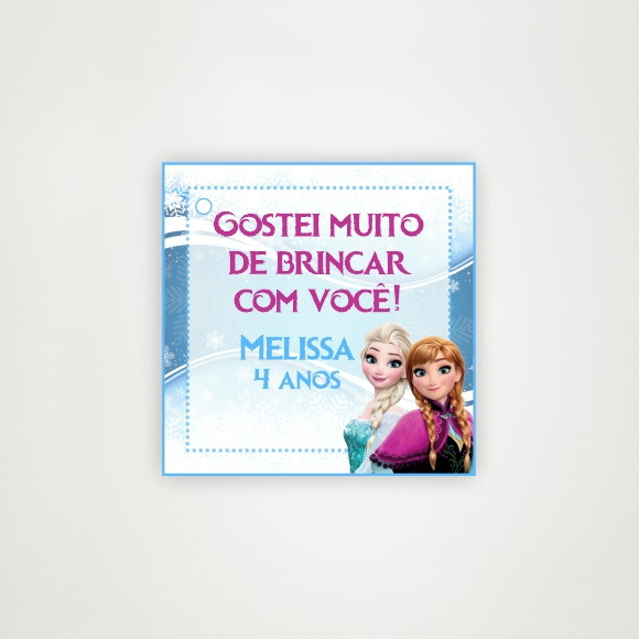 Tag Agradecimento Frozen Personalizada
