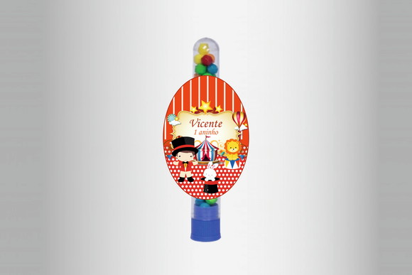 Adesivo Personalizado Tubete Circo