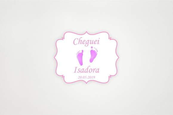 Tag Personalizada Pezinhos Rosa