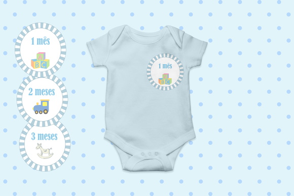 Kit Adesivo Mesversário Personalizado Brinquedos