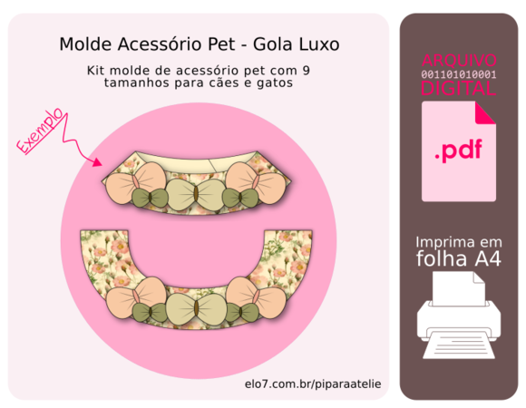 Molde Digital Acessório 9 Tamanhos - Gola Luxo