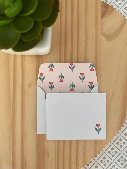 10 Mini Cartões + Envelopes