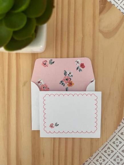 10 Mini Cartões + Envelopes