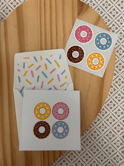 Cartão Donut - 12 Unidades