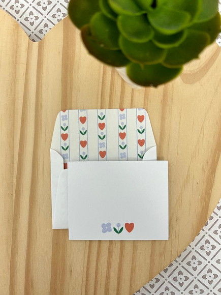 10 Mini Cartões + Envelopes