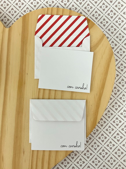 10 Mini Cartões + Envelopes