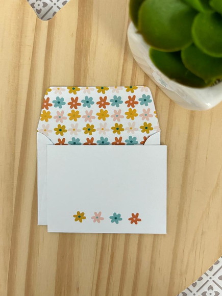10 Mini Cartões + Envelopes