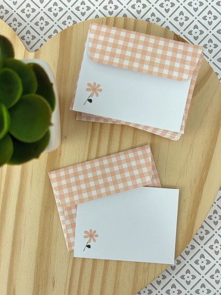 10 Mini Cartões + Envelopes