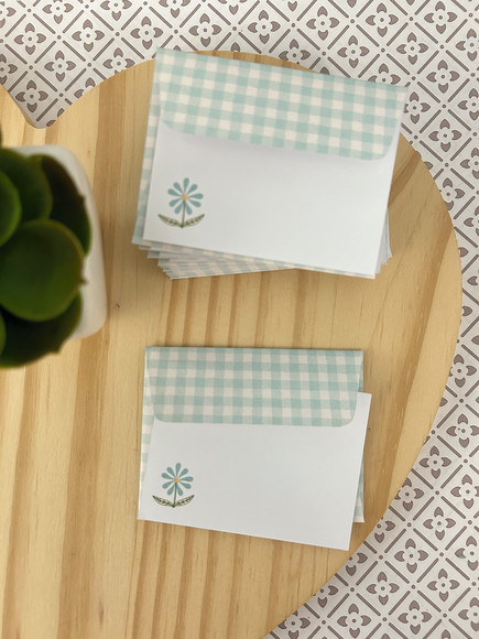 10 Mini Cartões + Envelopes
