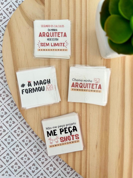 500 Tatuagens Temporárias Personalizadas - 4x4 cm