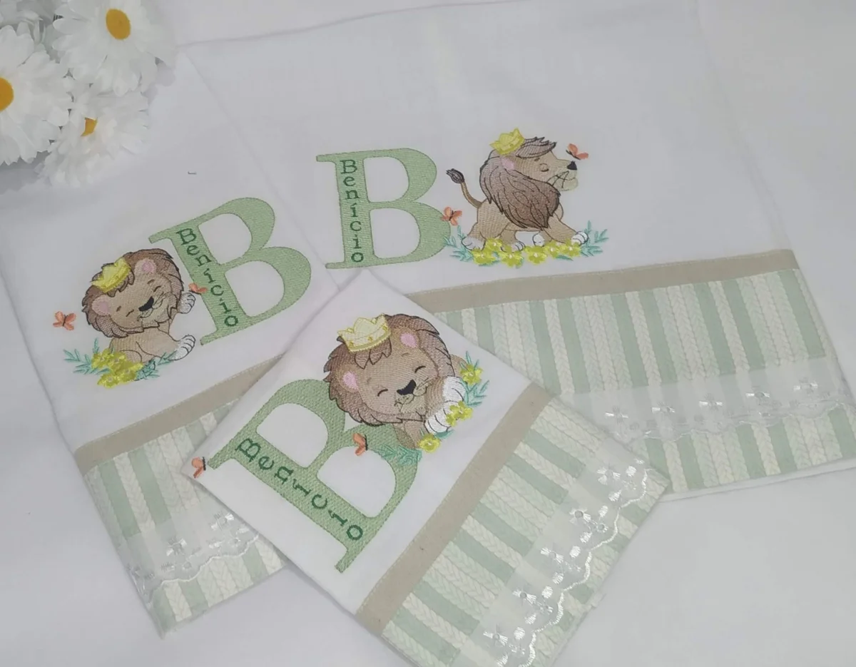 kit de fralda personalizado Leão - Imagem 5