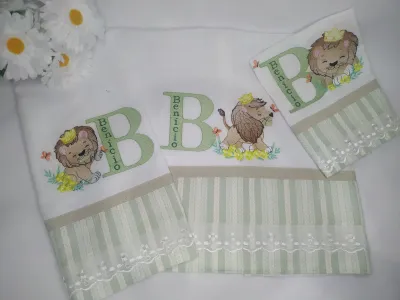 kit de fralda personalizado Leão