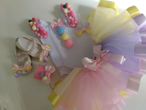 Roupa Circo Rosa Luxo