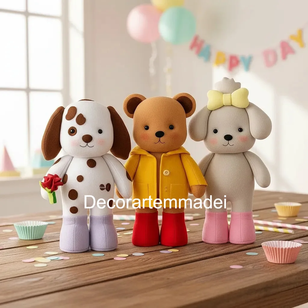 Bonecos decoração de festas feltro - Imagem 2