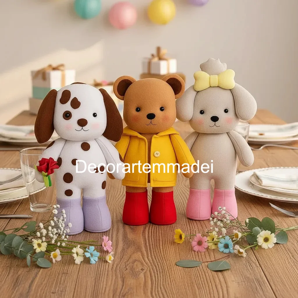 Bonecos decoração de festas feltro - Imagem 3