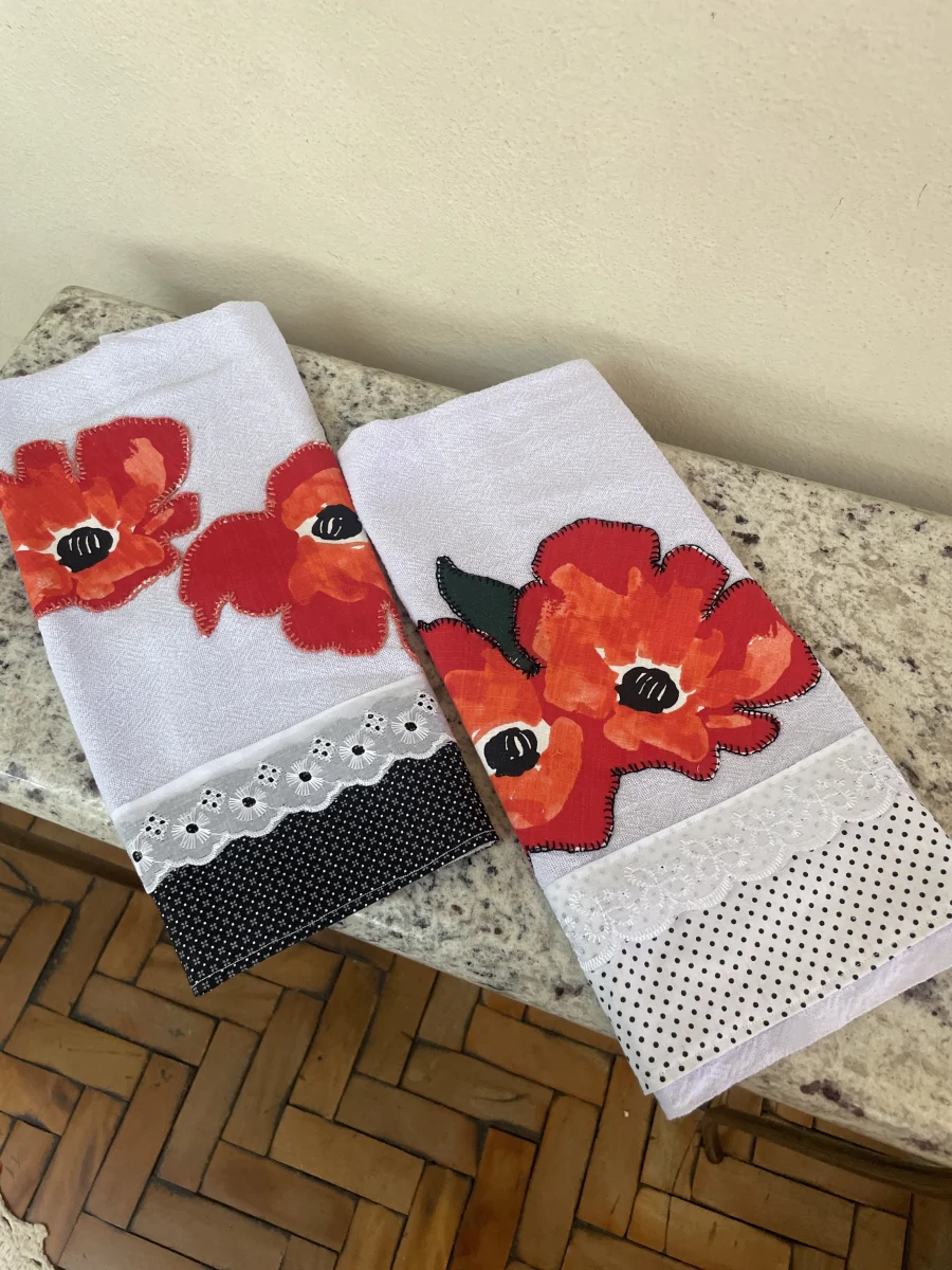 Kit pano de prato flores