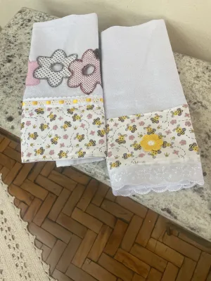 Kit pano de prato abelha