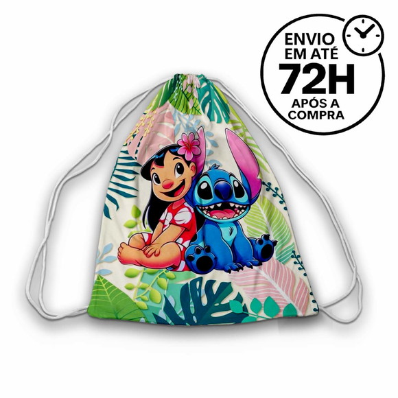 Mochilinha Saco Lilo e Stitch