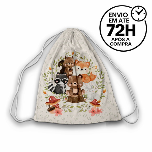 Mochilinha Saco Tema Bosque
