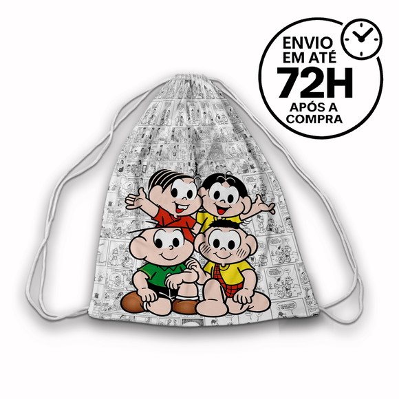 Mochilinha Saco Tema Turma da Mônica