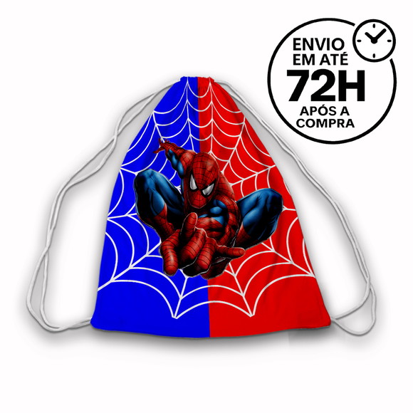 Mochilinha Saco Tema Homem Aranha