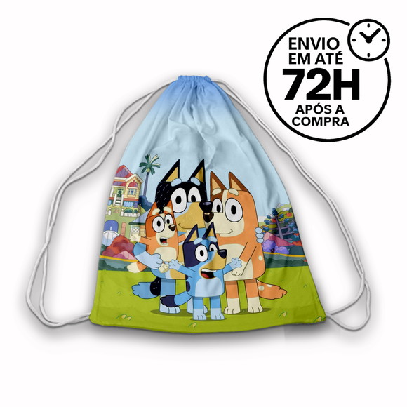 Mochilinha Saco Tema Bluey