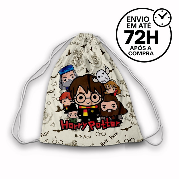 Mochilinha Saco Tema Harry Potter
