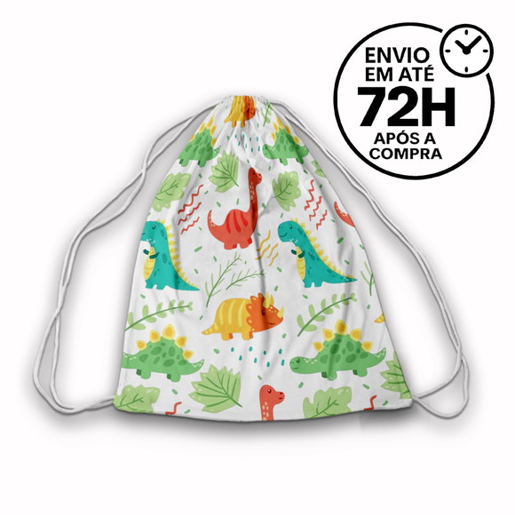Mochilinha Saco Tema Dino Baby