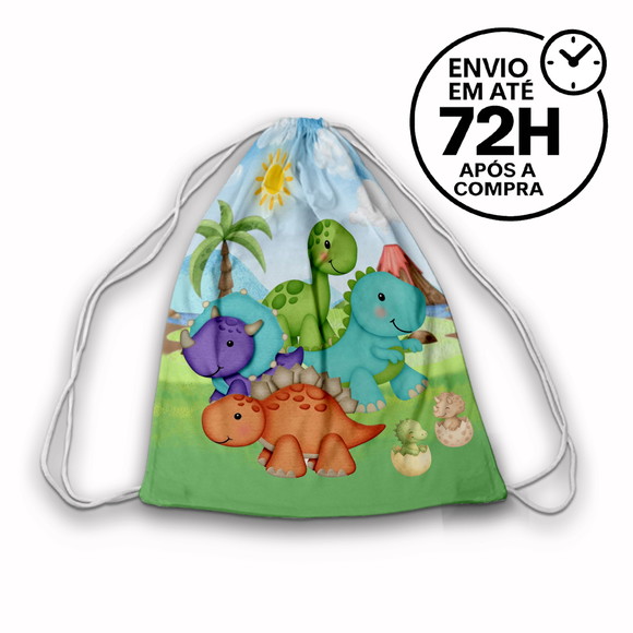 Mochilinha Saco Tema Dino Baby