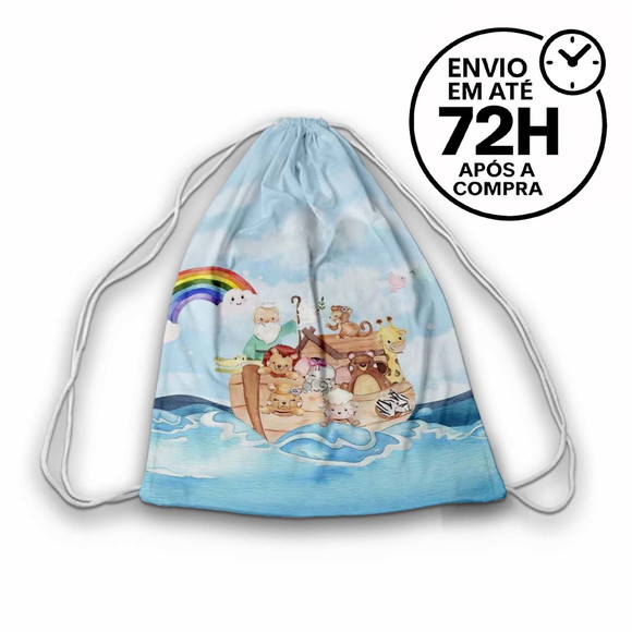 Mochilinha Saco Tema Arca de Noé