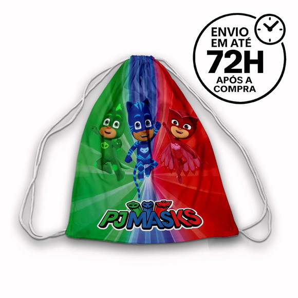 Mochilinha Saco Tema Pj Mask