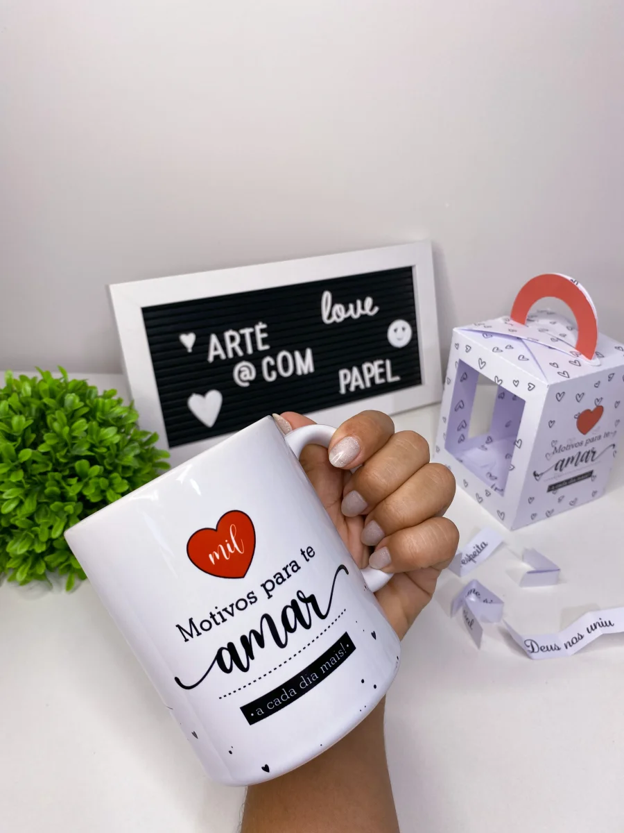 AQUIVO DIGITAL CAIXA CANECA MOTIVOS PARA TE AMAR - Imagem 3