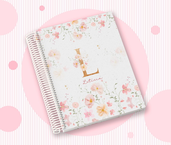Caderno Personalizado com Inicial e Nome